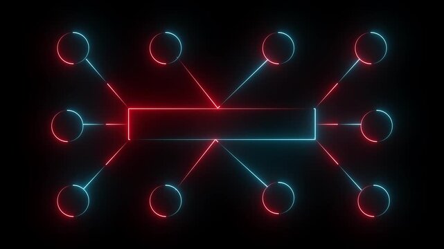 Ai tools or neon box icon. Multi function for Agentic AI technology motion background. Multi agent AI systems, Automate daily Tasks Smart AI solutions improve efficiency, Automate repetitive work. 4k 