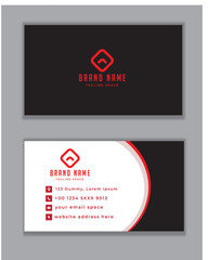 Modern creative business card and name card horizontal simple clean template vector design