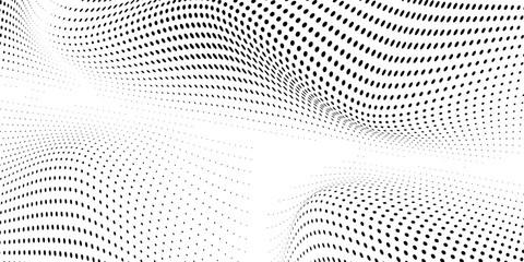 Abstract black dots on white background. Distort dotted. Comic art style modern. Minimalis sport concept. Vector illustration. © M.I.Arfad