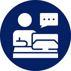 Consulting icon isolated on white background. vector illustration icon for digital nomad