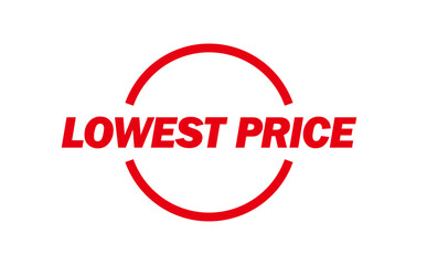 LOWEST PRICE - LOWEST PRICE text written on Red Rubber Stamp 
