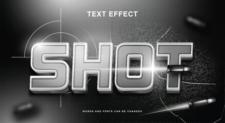 shot bullet target editable text effect   © wira