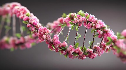 DNA Helix With Bio Matrix