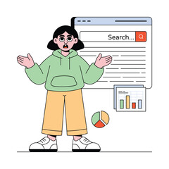 Website Search Improvement Vector illustration 