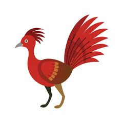 Red Rooster Cartoon Illustration Isolated on White Keywords: rooster, chicken, bird, poultry