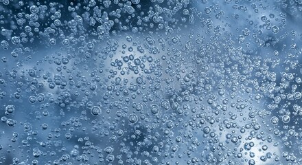 Obraz premium Crystal clear water bubbles create a refreshing, dynamic abstract background texture