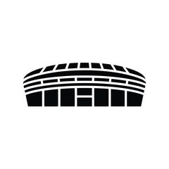 Modern stadium silhouette icon representing sports and entertainment venues