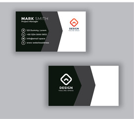 Modern creative business card and name card horizontal simple clean template vector design