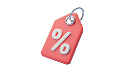 Charming sale tag with a big percentage sign, great for marketing campaigns