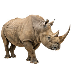 Obraz premium Rhinoceros PNG Two-Horned African Rhino Isolated