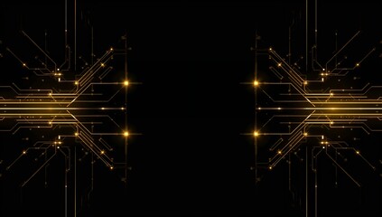 digital tech circuit board design with light pattern