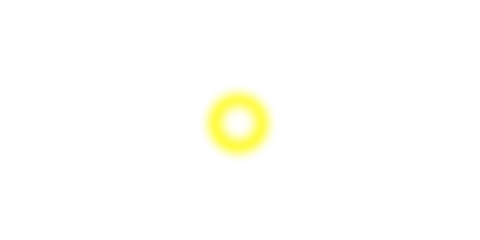 A single bright yellow sphere with a strong highlight on a white background ball circle isolated on a transparent background