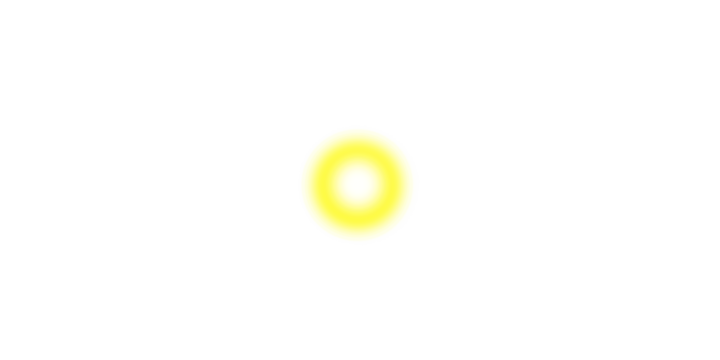 A single bright yellow sphere with a strong highlight on a white background ball circle isolated on a transparent background