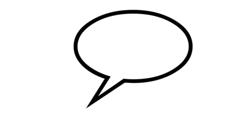 Oval Speech Bubble Outline with Tail Pointing Down- Right on White Background talk bubble chat bubble isolated on a transparent background