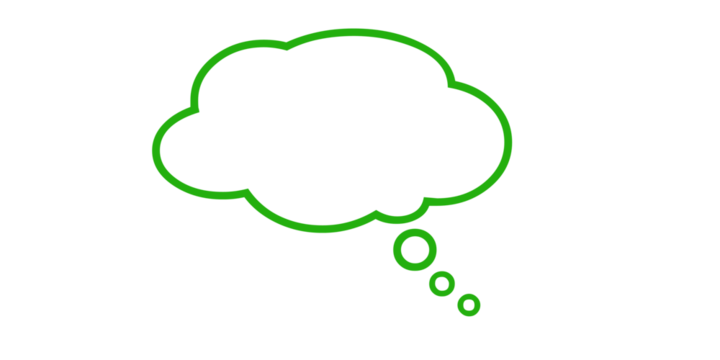 Green Outline Thought Bubble with Dots on White Background speech bubble thinking isolated on a transparent background