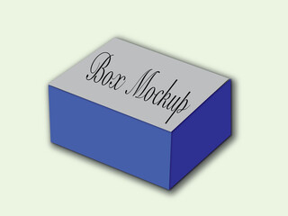 Simple Blue and Purple Flat Box Mockup for Branding Use