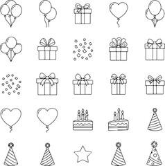 set of christmas icons