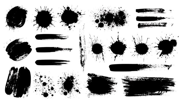 Abstract ink splatter collection