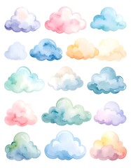 Pastel clouds collection