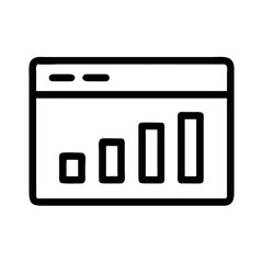 Line Graph Icon Showing Upward Trend on White futuristic silhouette vector transparent icon