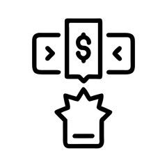 Mobile Payment Transaction Icon with Dollar Sign money futuristic silhouette vector transparent icon