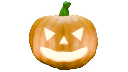 Pumpkin Jack O’Lantern – Angry Face (Transparent PNG)