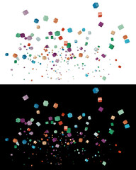 背景素材　カラフルな四角形の集合8