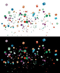 背景素材　カラフルな四角形の集合10