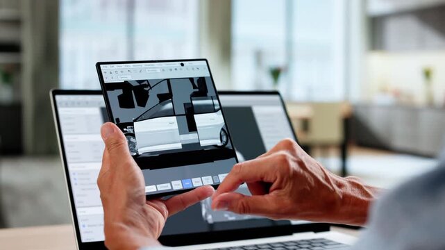 Female Engineer Using 3D CAD Software