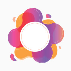 Multicolour liquid purple orange background vector, illustration.