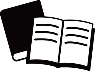教科書のアイコン　モノトーン