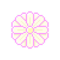 ピクセルアートな黄色のお花アイコン⭐︎PNG