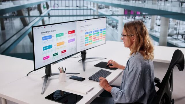 Businesswoman Doing Customer Journey Map