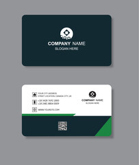 Modern creative business card and name card horizontal simple clean template vector design
