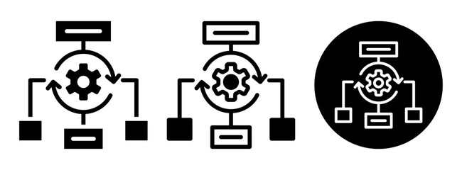 Workflow Optimization Icon Collection Glyph & Mixed Style