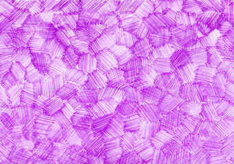 Background is filled with texture of thin, chaotic strokes. Purple color on white background. In places strokes overlap. Pen drawing. Gentle, soft background for print, wallpaper, or creative projects