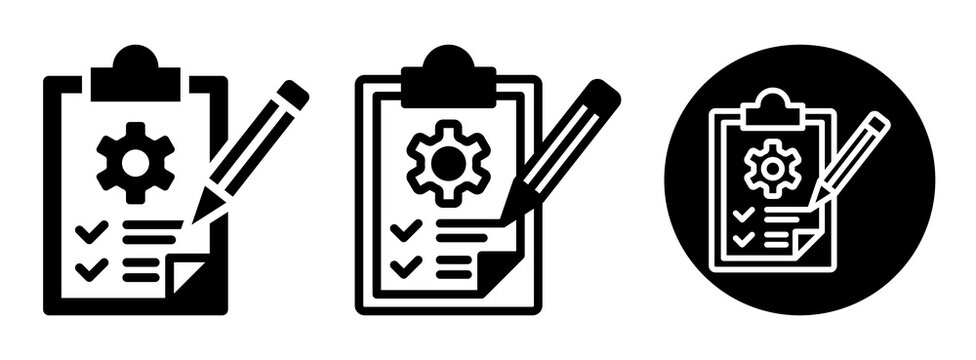 Task Management Icon Collection Glyph & Mixed Style