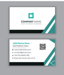 Modern creative business card and name card horizontal simple clean template vector design