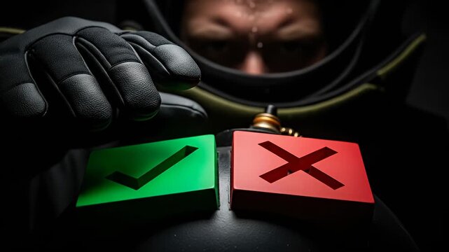 High-Stakes Decision: Bomb Squad Technician with Yes/No Buttons