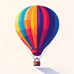 Fototapeta premium Colorful geometric hot air balloon