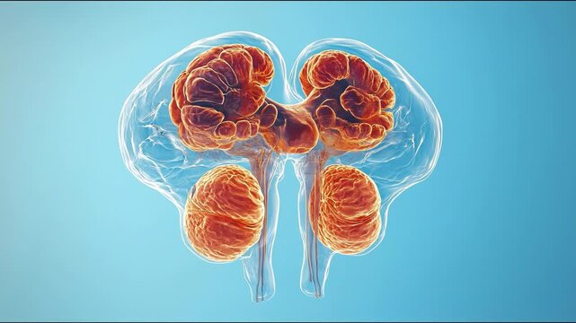 Illustration of the sinuses, frontal and maxillary, in a human head.