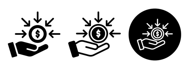 Revenue Streams Icon Collection Glyph & Mixed Style