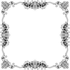 frame with floral elements