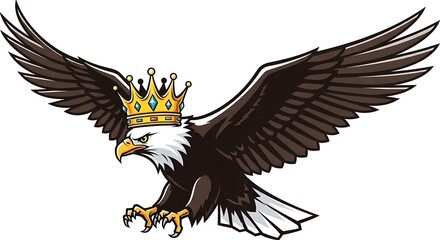 Eagle with Crown Vector.