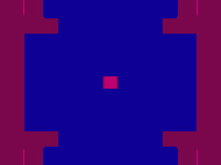 Obraz premium Abstract kaleidoscope symmetrical digital artwork, forming a kaleidoscopic geometric tunnel with pixelated depth and futuristic vibes