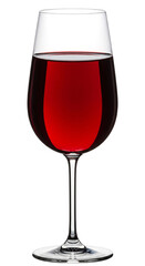 Elegant glass of red wine alone