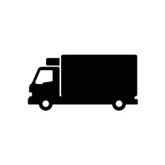 Commercial Delivery Truck Silhouette.