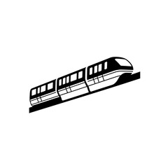 Modern Transportation System Elevated Train Monorail Rapid Transit Urban Commuter Public Transport.