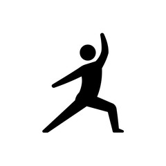 Person in Warrior Yoga Pose.