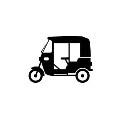 Fototapeta premium Side View of a ThreeWheeled Passenger Vehicle.